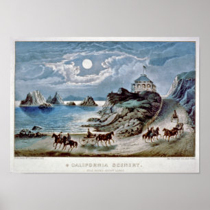 California-Landschaft: Siegel Rocks-Point Lobos Poster