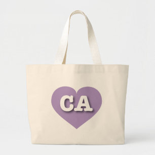 California Lavender Heart - I Liebe CA Jumbo Stoffbeutel