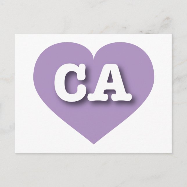 California Lavender Heart - I Liebe CA Postkarte (Vorderseite)