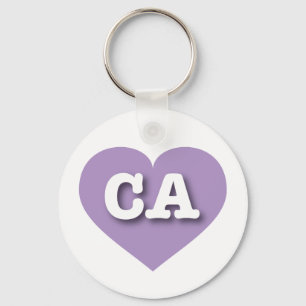 California Lavender Heart - I Liebe CA Schlüsselanhänger