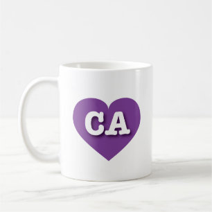 California Lila Heart - I Liebe CA Kaffeetasse