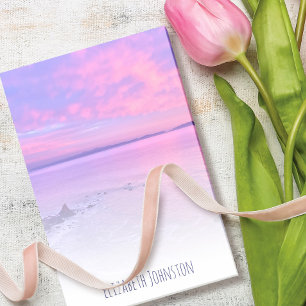 California Lila Pink Beach Sunset Foto Custom Post-it Klebezettel