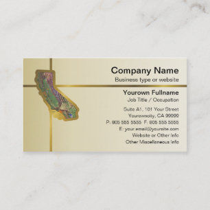California Map Business Card Visitenkarte