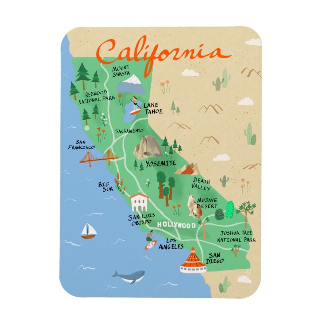 California Map Magnet (Vertikal)