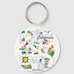 California Map Schlüsselanhänger