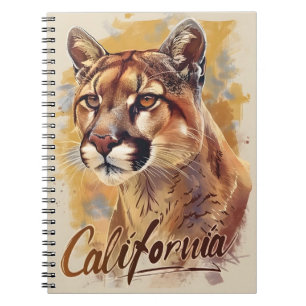 California Mountain Lion Cougar Portrait Notizblock