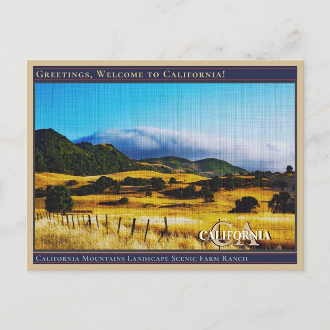 California Mountains Landschaft Landschaftlich Far Postkarte (Vorderseite)