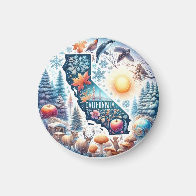 California Nature Winter Magnet (Vorne)