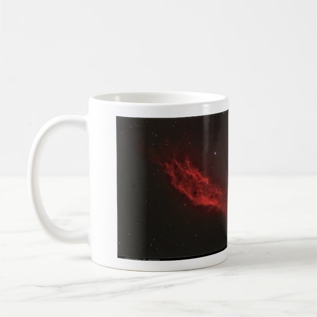 California Nebel NGC 1499 mit Pleiades Kaffeetasse (Links)