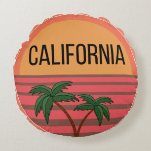 California Niedlich Design Geschenkideen Sunset Pa Rundes Kissen