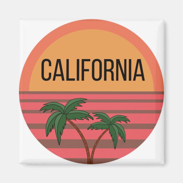 California Niedlich Design Ideas Muster Sunset Pal Magnet (Vorne)