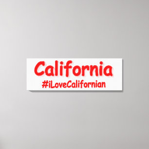 "California" Niedliches Design. Jetzt kaufen Leinwanddruck