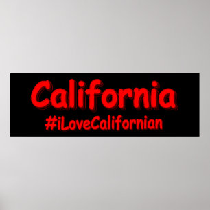 "California" Niedliches Design. Jetzt kaufen Poster