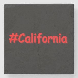 "#California " Niedliches Design. Jetzt kaufen Steinuntersetzer