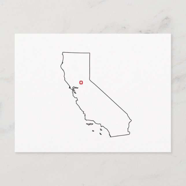 California Outlyner Map Postkarte (Vorderseite)