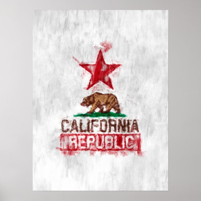 California Painterly Republic Poster (Vorne)