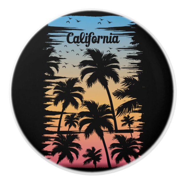 California Palm Tree Keramikknauf (Vorderseite)