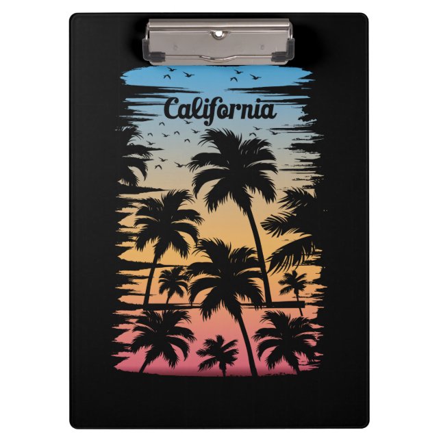 California Palm Tree Klemmbrett (Vorderseite)