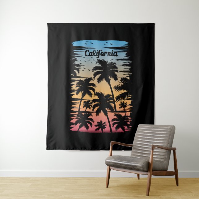 California Palm Tree Wandteppich (Beispiel)