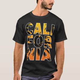 California Palmen T - Shirt mit ausgefüllten Buchs