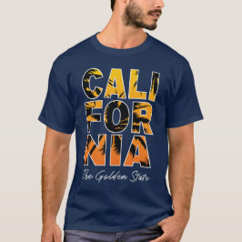 California Palmen T - Shirt mit ausgefüllten Buchs