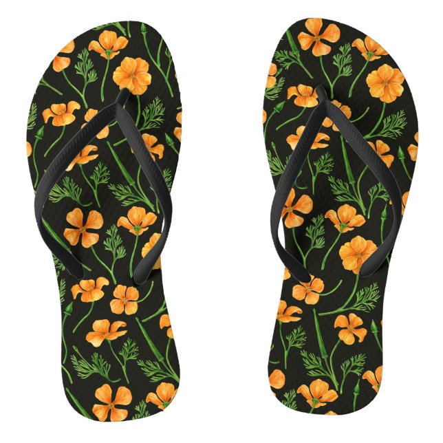 California Pappi, sommerliche Blume, Orange Flip Flops (Fußbett)