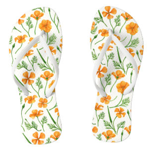 California Pappi, sommerliche Blume, Orange Flip Flops