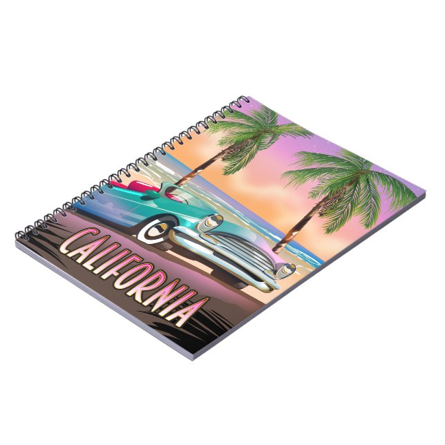 California Paradise Sunset Notizblock (Linke Seite)