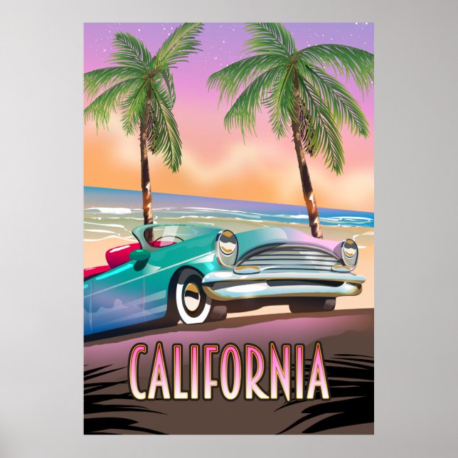 California Paradise Sunset Poster (Vorne)