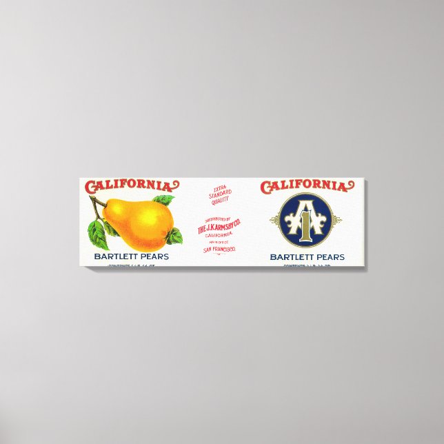 California Peel Label Leinwanddruck (Vorderseite)