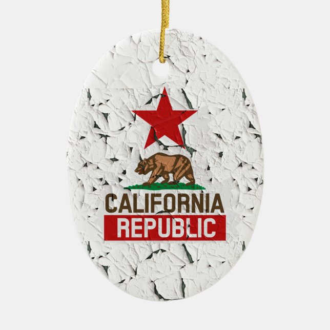 California Peeling Paint Decor Keramikornament (Vorne)