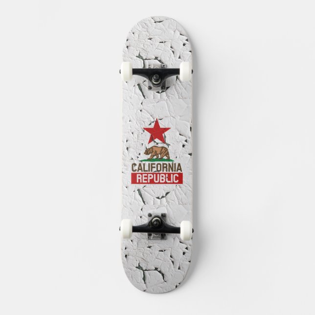 California Peeling Paint Decor Skateboard (Vorderseite)
