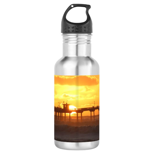 California Peer at Sunset Edelstahlflasche (Vorderseite)