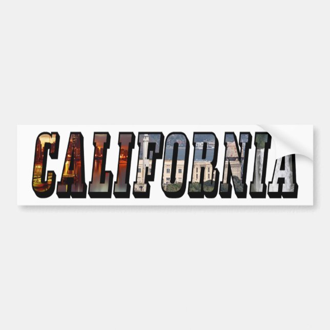 California Picture Text Autoaufkleber (Vorne)