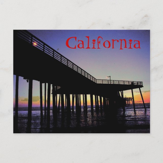 California Pier Postcard Postkarte (Vorderseite)