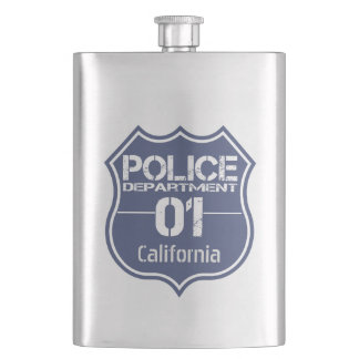 California Police Department Shield 01 Flachmann