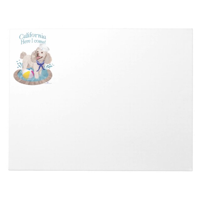 California Poodle Notizblock (Vorderseite)