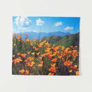 California Poppies Covering a Hillside Wandteppich