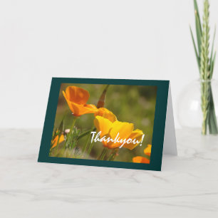California Poppies Merci ! Carte
