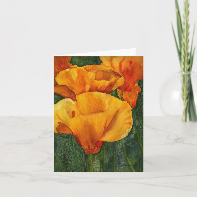 California Poppies notecard Karte (Vorderseite)