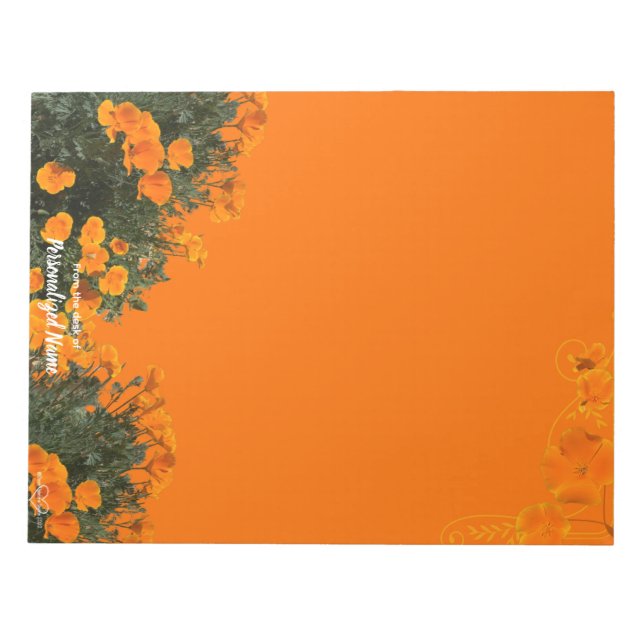 California Poppies Notepad Notizblock (Vorderseite)