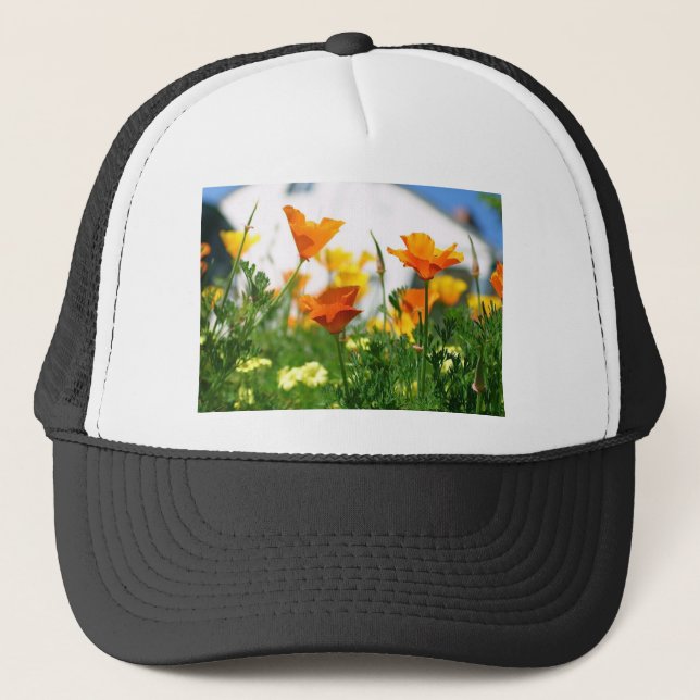 California Poppies Truckerkappe (Vorderseite)