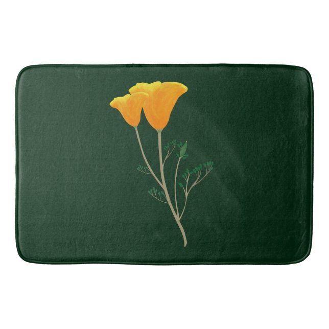 California Poppy Bathmat Badematte (Vorderseite)