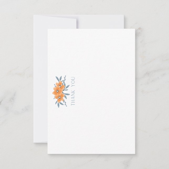 California Poppy Brautparty Flat Dankeskarte (Vorderseite)