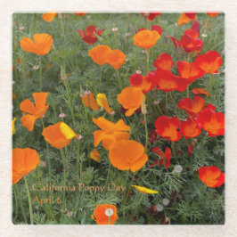 California Poppy Day Glasuntersetzer