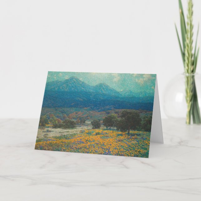 California Poppy Field | Granville Redmond Karte (Vorderseite)
