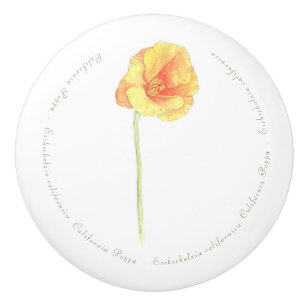 California Poppy Keramikknauf