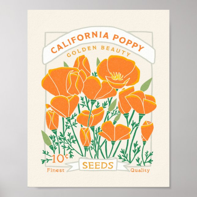 California Poppy Poster (Vorne)