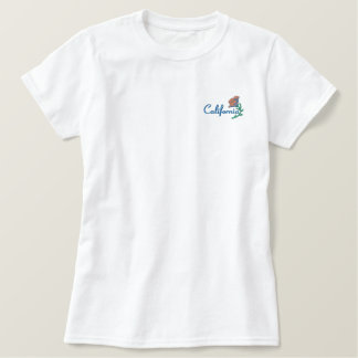 California Poppy Staat Blume Besticktes T-Shirt