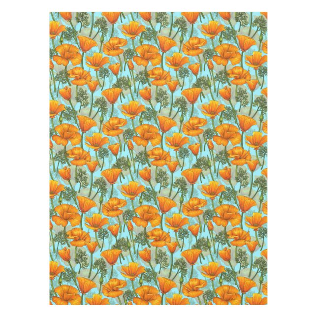 California poppy tischdecke (Vorderseite)